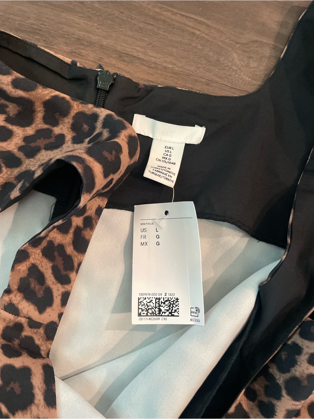 Leopard Print Square Neck Mini Dress - Picture 7 of 7